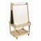 Flash Furniture Bright Beginnings Commercial Wooden Mobile Dual Sided 2 Person Art Station with Locking Caster Wheels and Bottom Shelf Storage, Natural MK-ME16768-GG - alternate 1